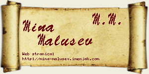 Mina Malušev vizit kartica